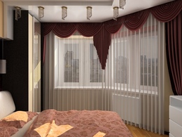 Спальная комната в современном стиле вид 2