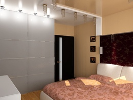 Спальная комната в современном стиле вид 3